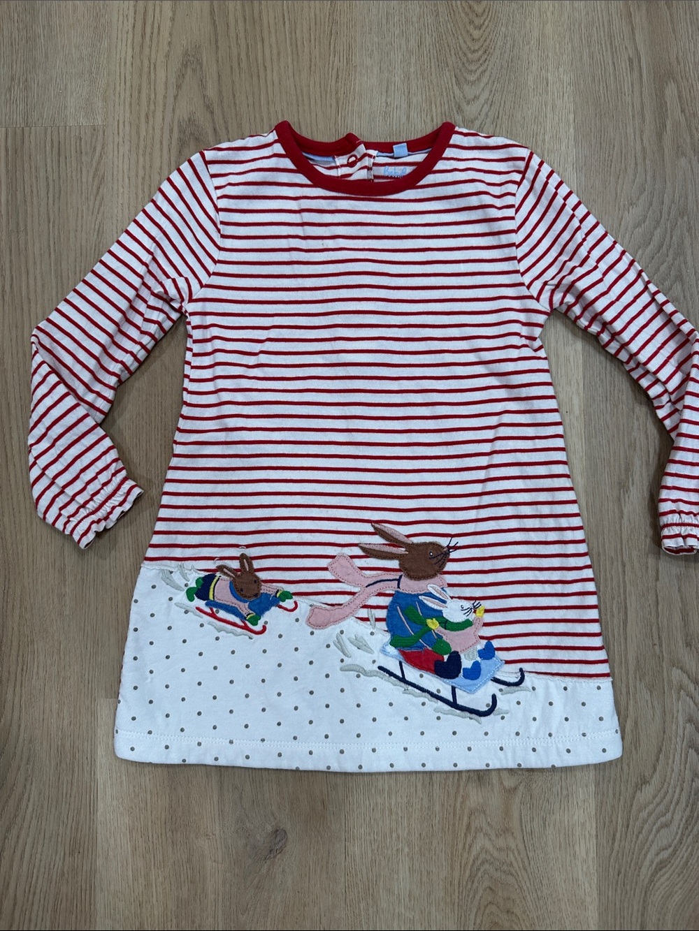 Baby Boden bunny sled ride 2-3